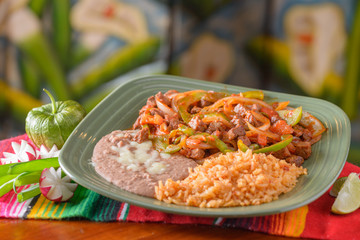 Traditional Mexican food plate