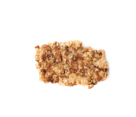 Single wholegrain cereal flake isolated
