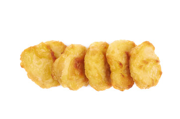 Breaded chicken nugget composition isolated