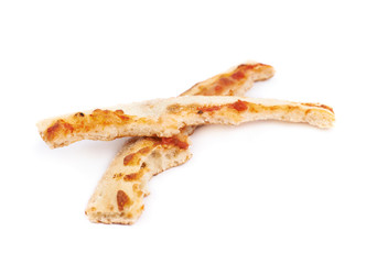 Pizza crust isolated
