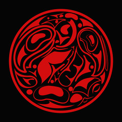 abstract indigenous ornament