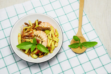 Thai salad, Green mango salad with shrimp, Spice salad