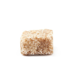 Single sugar cube isolated