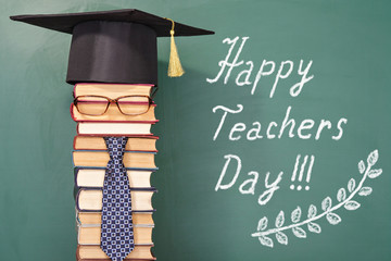 Happy teachers day funny concept - 115974601