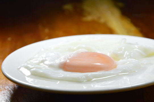 boiled egg on white dish