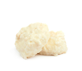 White chocolate candy isolated