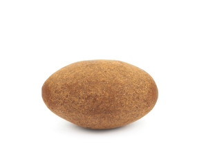 Fototapeta na wymiar Chocolate coated almond nut isolated