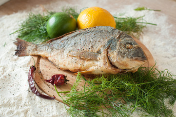 grilled dolphin table