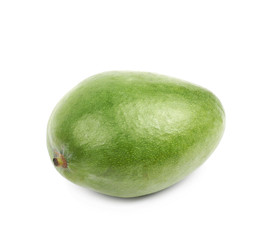 Ripe green mango fruit isolated