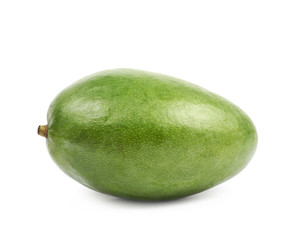 Ripe green mango fruit isolated