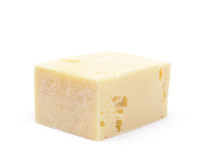 Piece of cheese isolated