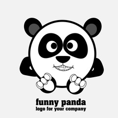 Funny panda logotype
Round as a ball panda as a logo for business and design
