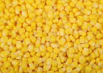 Surface coated with the canned corn