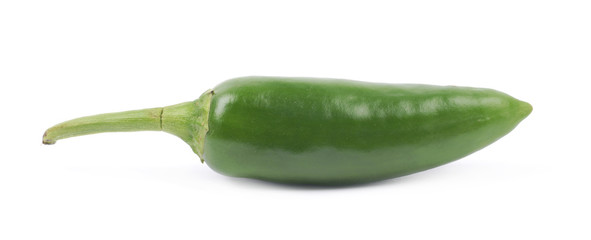 Green jalapeno pepper isolated