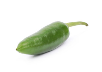 Green jalapeno pepper isolated