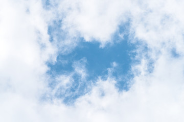 clouds in the blue sky