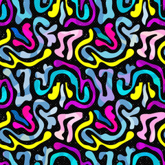 grunge colored graffiti seamless pattern