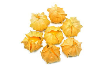 Naklejka premium cape gooseberry on white background.