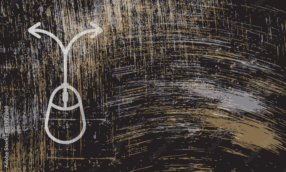 Poster vector abstract scratched background and mouse