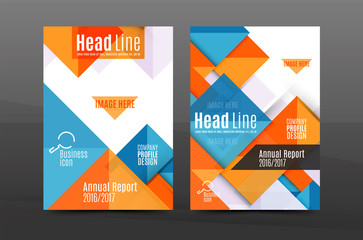 Square and triangle design annual report template