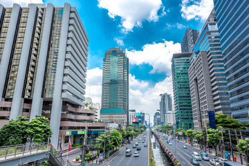 Naklejka premium Financial district office buildings in bangkok ,Bangkok Down Town thailand