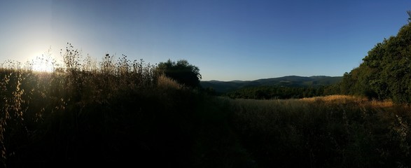 panorama, wschód słońca © michalsen