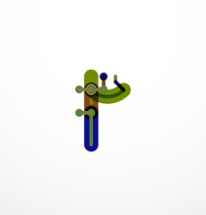 Linear business logo letter