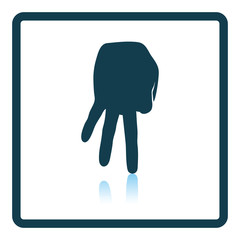 Baseball catcher gesture icon
