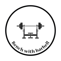 Icon of Bench with barbell