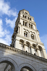 Fototapeta na wymiar Famous tower in Split, Croatia