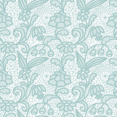 Lace seamless pattern with flowers