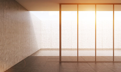 Modern building with swiming pool