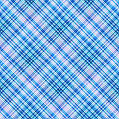 Checkered seamless pattern of interwoven colored thin strips. Motley abstract symmetrical background. Tartan template for fabrics, wallpaper. Vector eps10