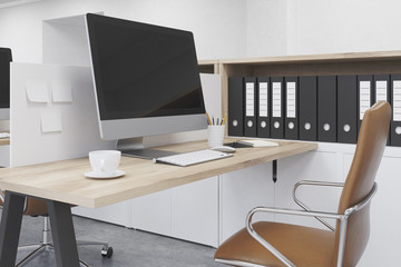 Modern workplace at office