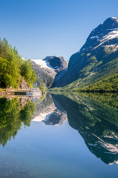 glacier in the mountains of Norway, Briksdalsbreen