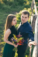 Beautiful young couple enjoing good weather in summer