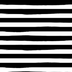 Trendy seamless grundge striped vector pattern. Base texture with grey middle-size stripes and white background. Can be used in web, printing, textile or interior design. - 115983270