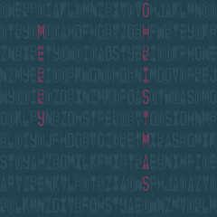Fototapeta premium Modern seamless pattern with linear letters.