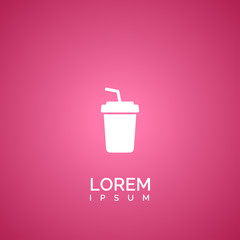 plastic cup icon. plastic cup logo