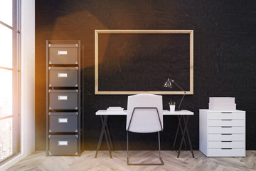 Workplace in modern office environment