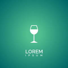 wine glass icon. wine glass logo
