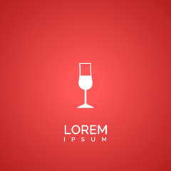 wine glass icon. wine glass logo