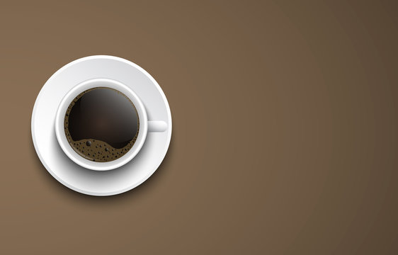 top view of a cup of coffee