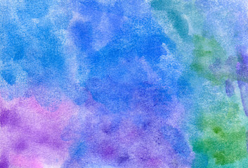 Abstract blue, green, pink, purple