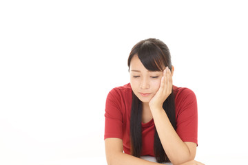 Fototapeta premium 憂鬱な表情の女性