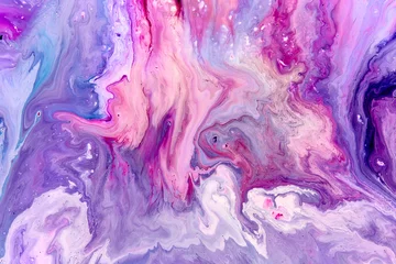 Fond de hotte en verre imprimé Marbre Abstrait peinture violette avec motif marbré