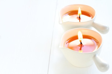 Hot massage candle.