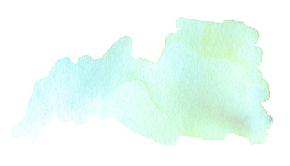 Abstract watercolor splash. Watercolour drop. Colorful ink spot