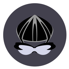 diving equipment flat icon