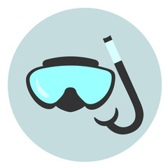 diving equipment flat icon